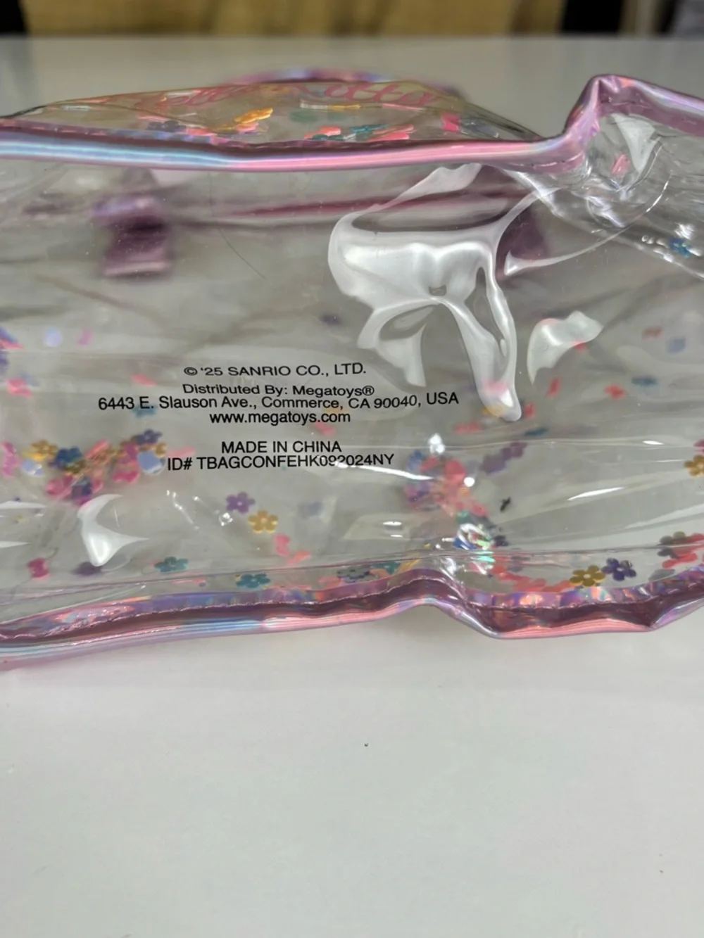 Hello Kitty Iridescent Pink Clear Tote